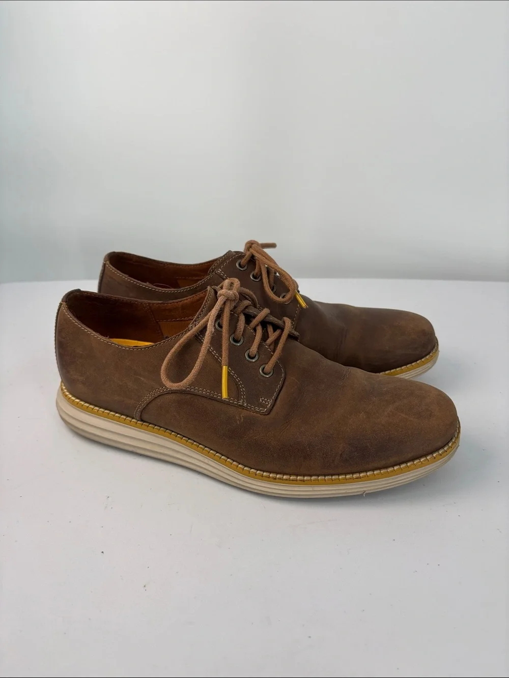👻 Cole Haan Original Grand Brown Leather  lace up shoes